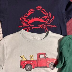 Bundle J. Crew Kids Tee with Red Crab and Truck Design